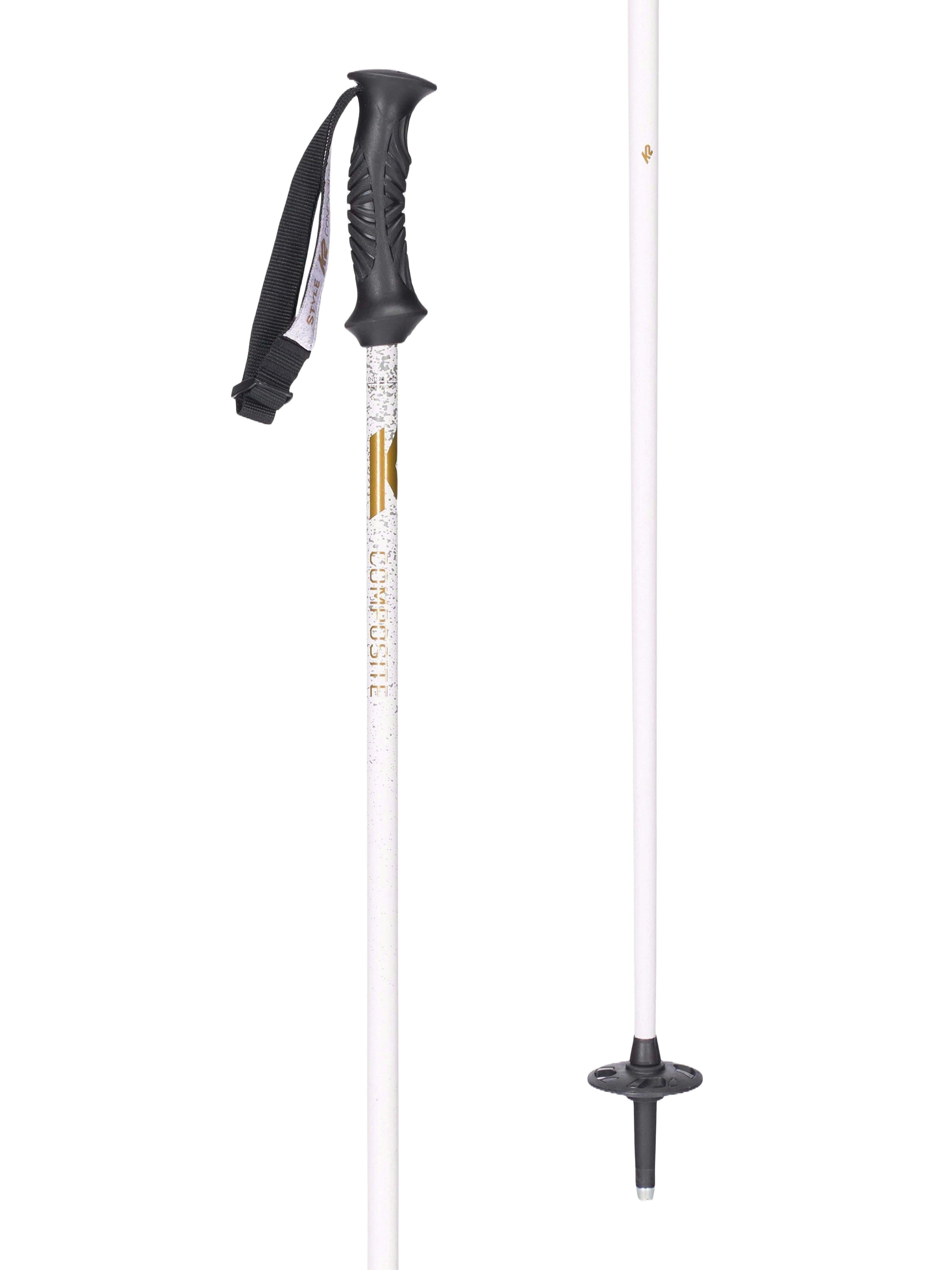 Women's Style Composite Ski Poles - White