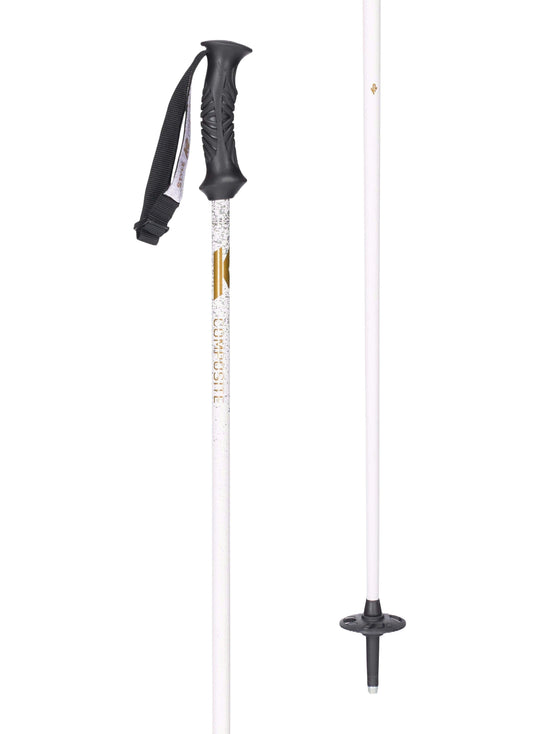 Women's Style Composite Ski Poles - White