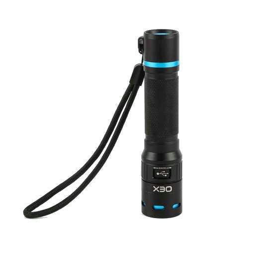 750L Rechargeable LED Torch - Black