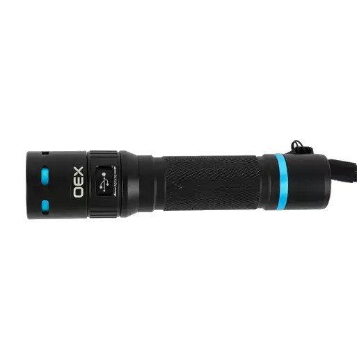 750L Rechargeable LED Torch - Black