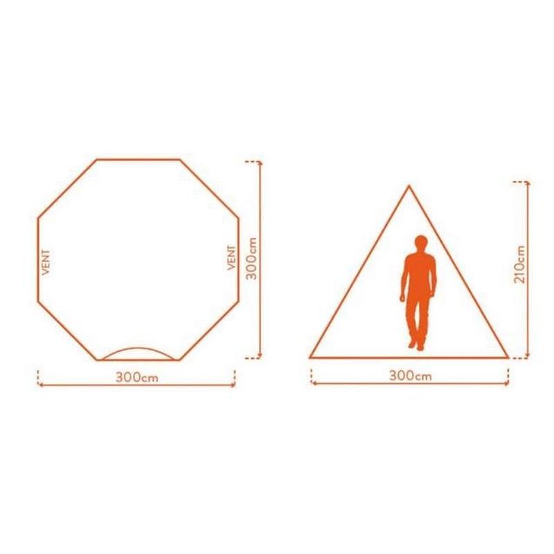 Teepee 4-Person Tent - Green