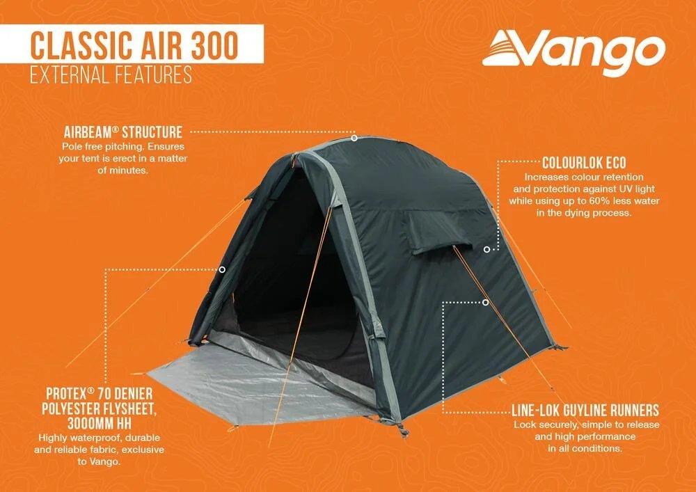 Classic Air 300 3-Person Tent - Blue