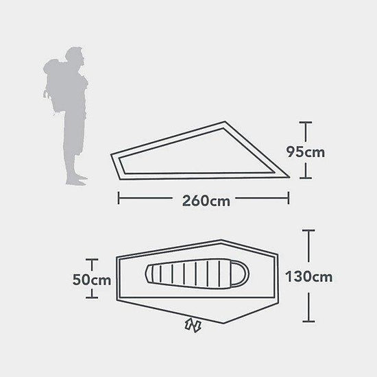 Phoxx I Ultralite 1-Person Tent - Grey