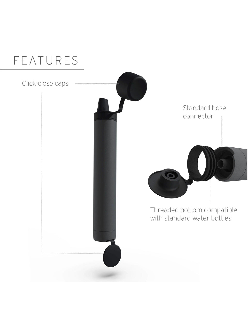 LifeStraw Peak Personal  Water Filtration Straw - Blue