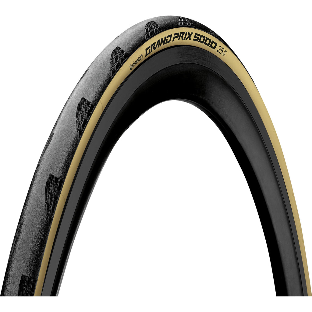 Grand Prix 5000 All-Season 700x25c TLR Foldable Road Tyre - Black / Cream