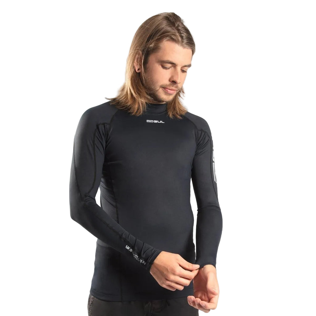 Men's UV Protection Long Sleeve Rashvest - Black