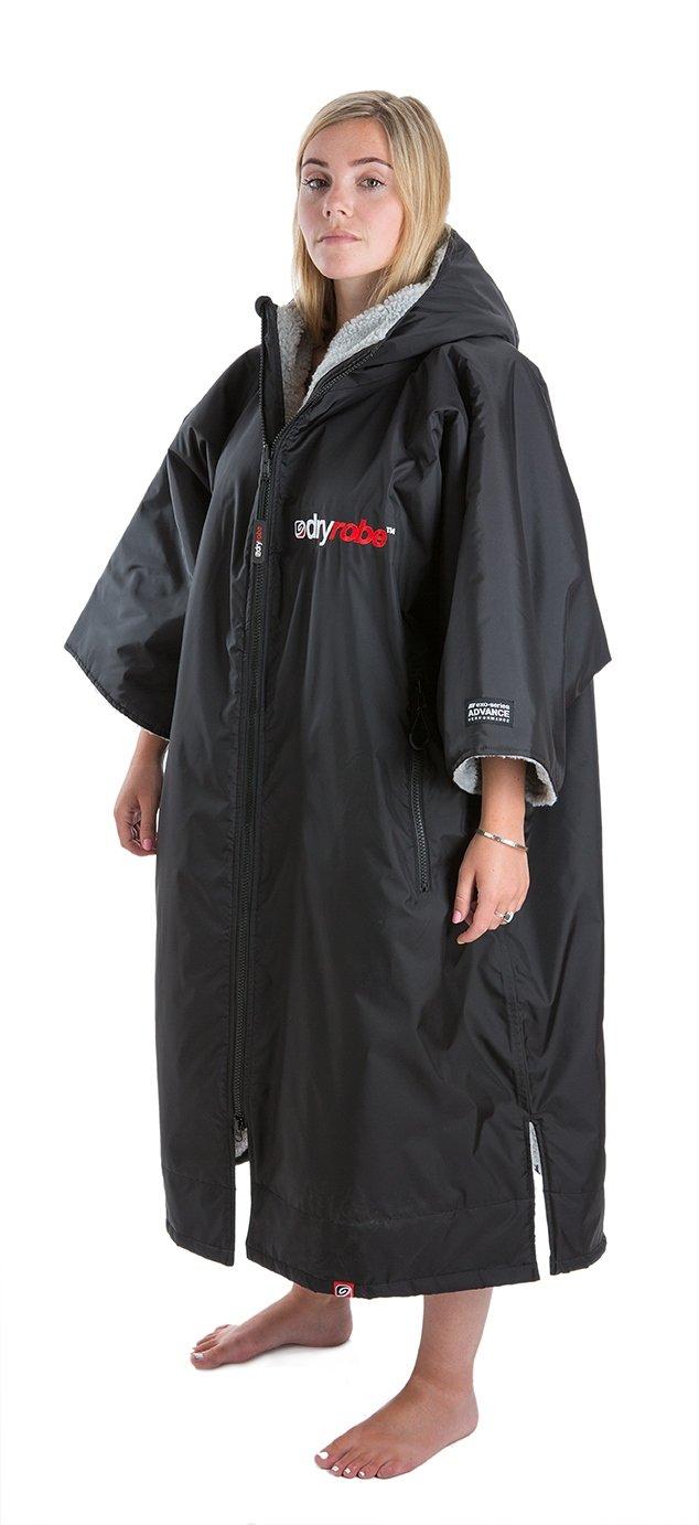 Advance Short Sleeve Dry Robe - Black/Grey
