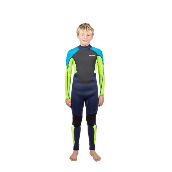 Kids Response 3/2mm Wetsuit - Navy/Lime