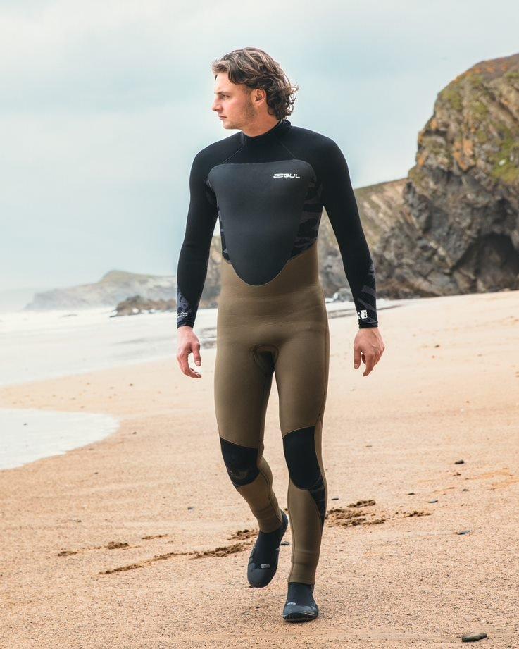 Men's Response 5/3mm Blind Stitched Steamer - Green/Black