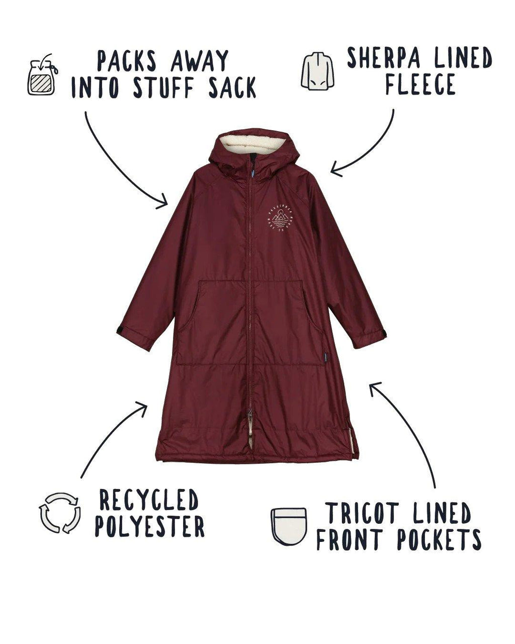 Unisex Escapism Changing Robe - Red