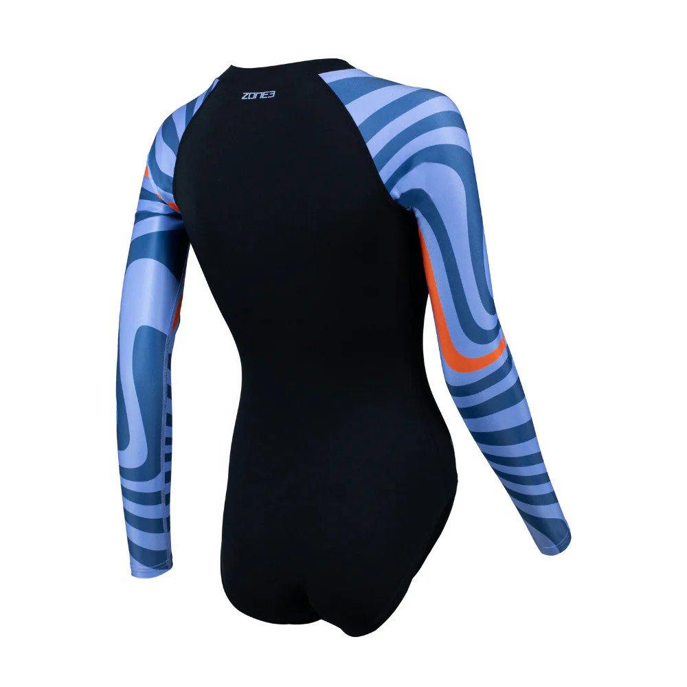 Women's Open Water Swim Renew Long Sleeve Swimsuit - Black