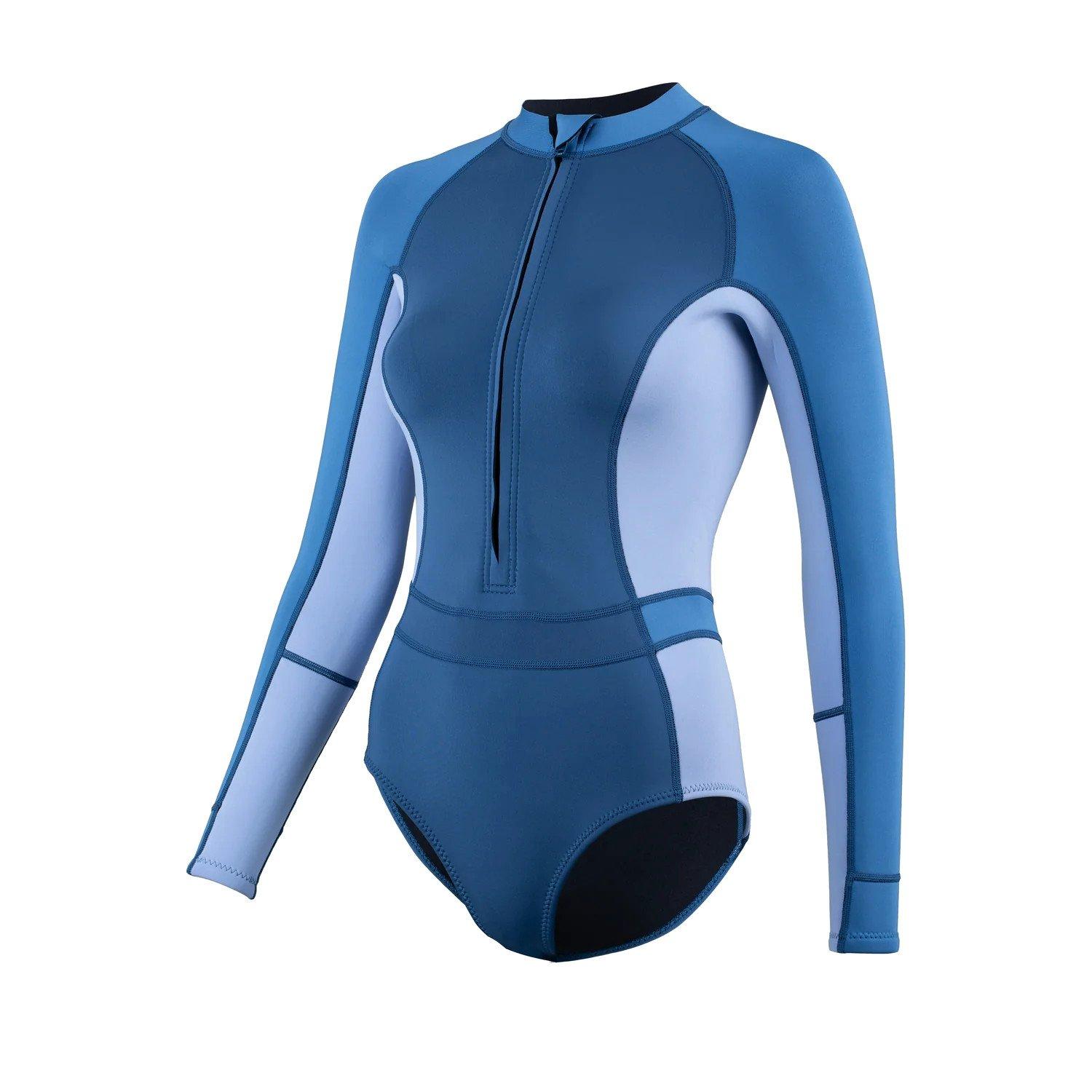 Zone3 Women's Yulex® Long Sleeve Swimsuit in Blue | Tiso