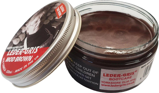 Leder Gris Wax 100ml - Brown