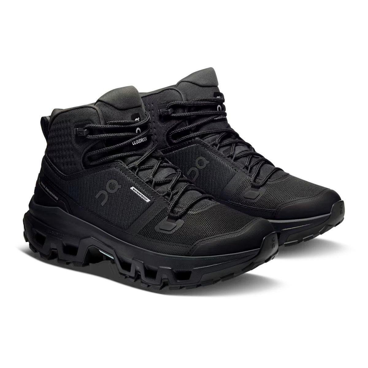 Women's Cloudrock Mid Waterproof Hiking Boots - Black