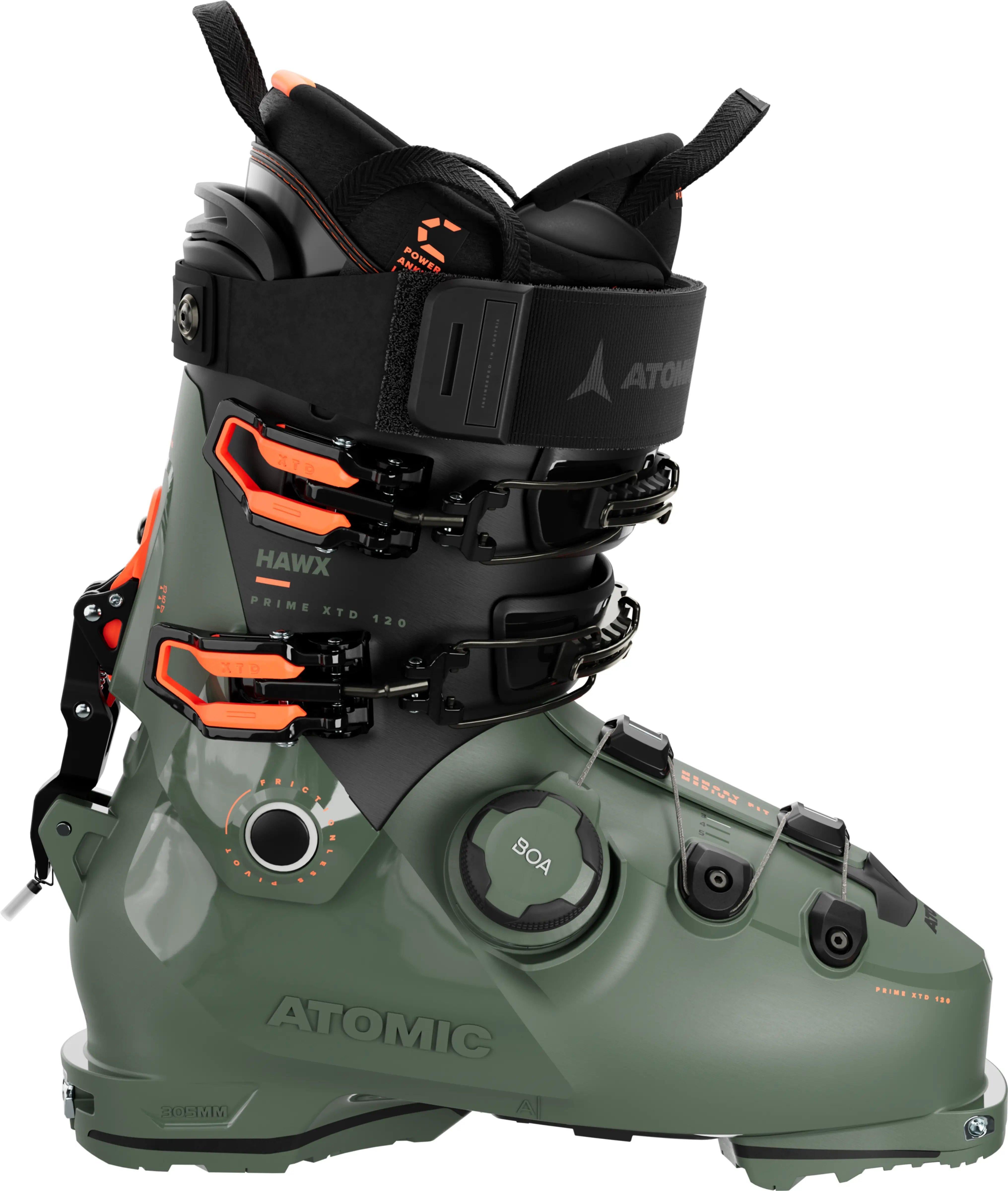 Atomic Men's Hawx Prime XTD 120 BOA GW Ski Boots - Green / Orange