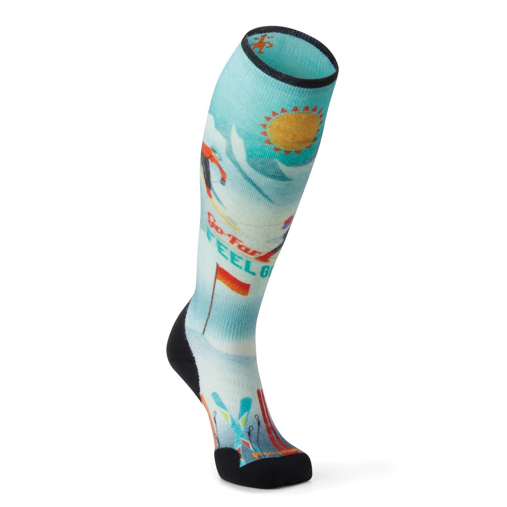 Women's Ski Targeted Cushion Socks - Snow Bunny/Capri