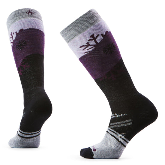 Women's Ski Full Cushion Socks - Snowpocalypse / Purple