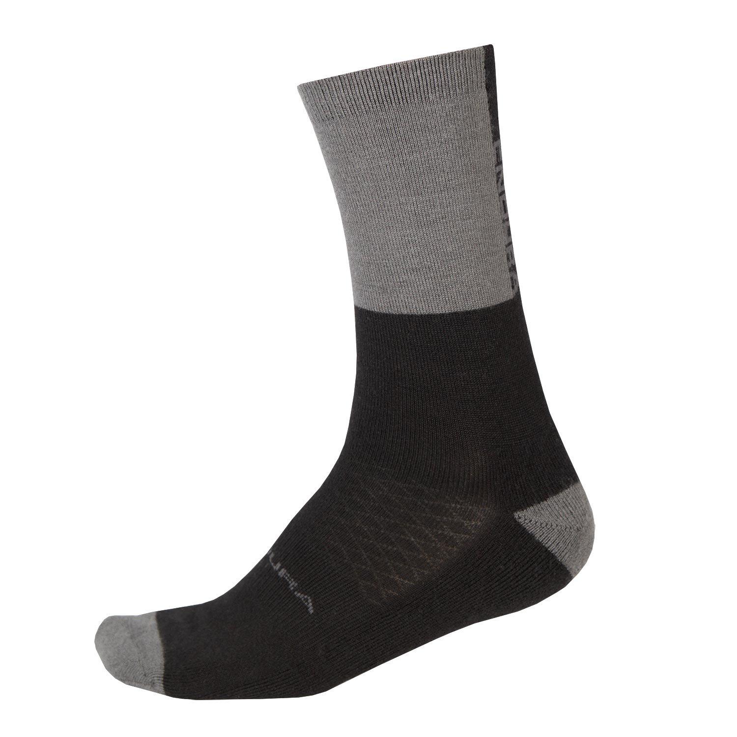 Baabaa Merino Winter Sock - Grey/Black