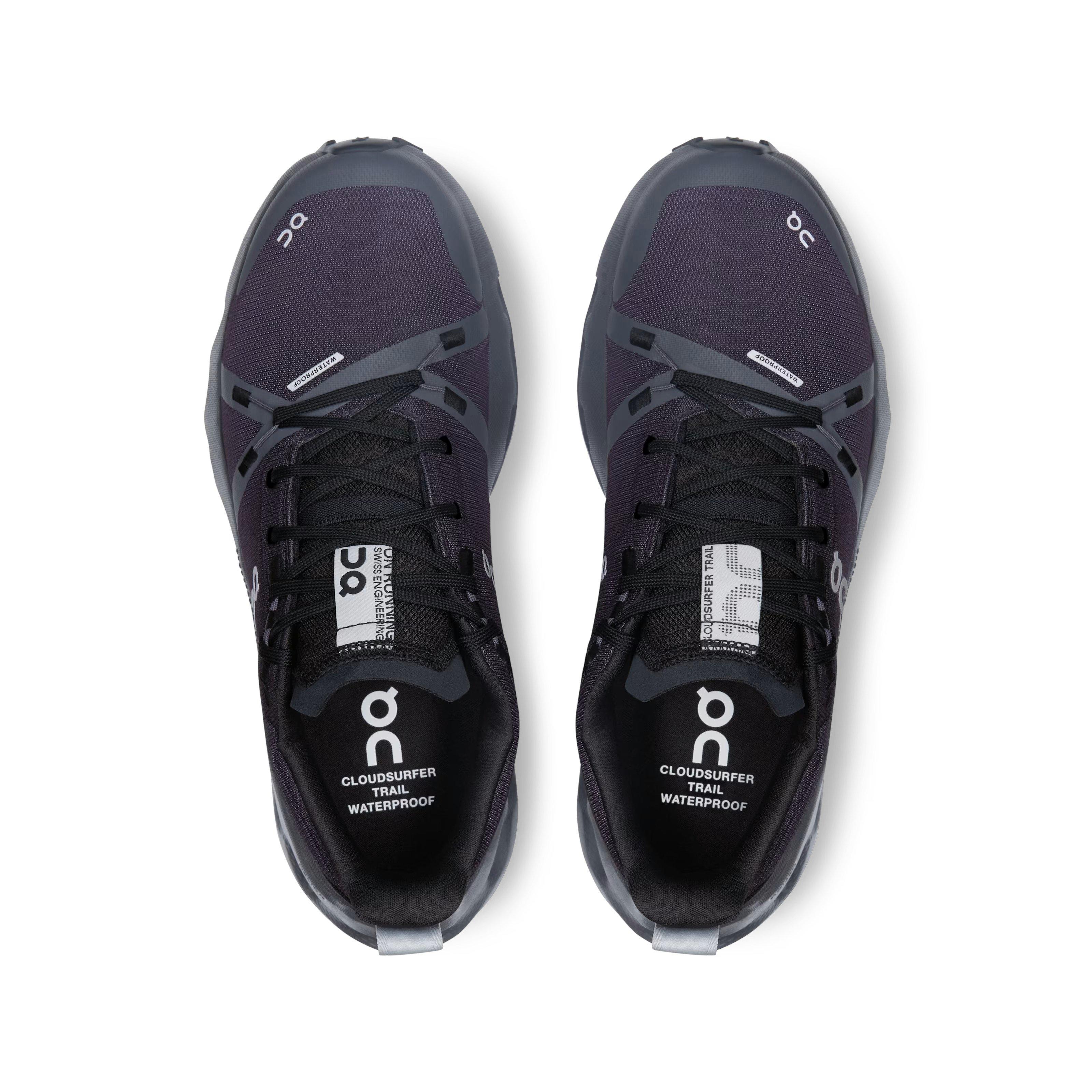 Women's Cloudsurfer Trail Waterproof Trail Running Shoes - Black