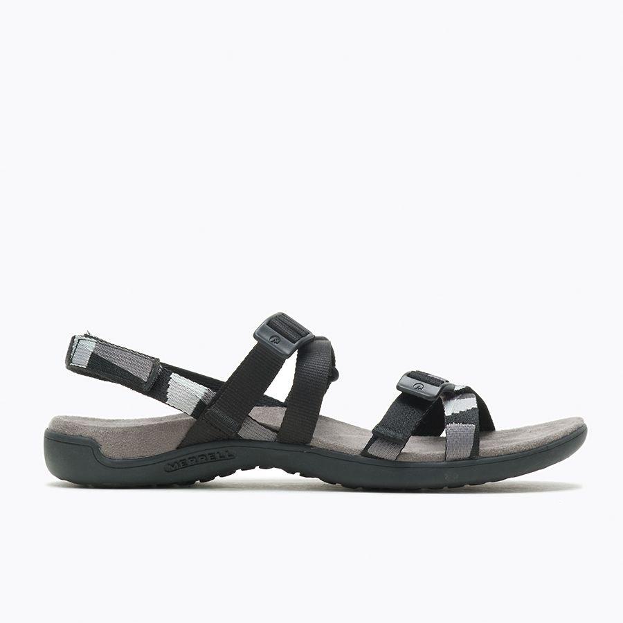 Women's District 3 Backstrap Web Sandals - Black