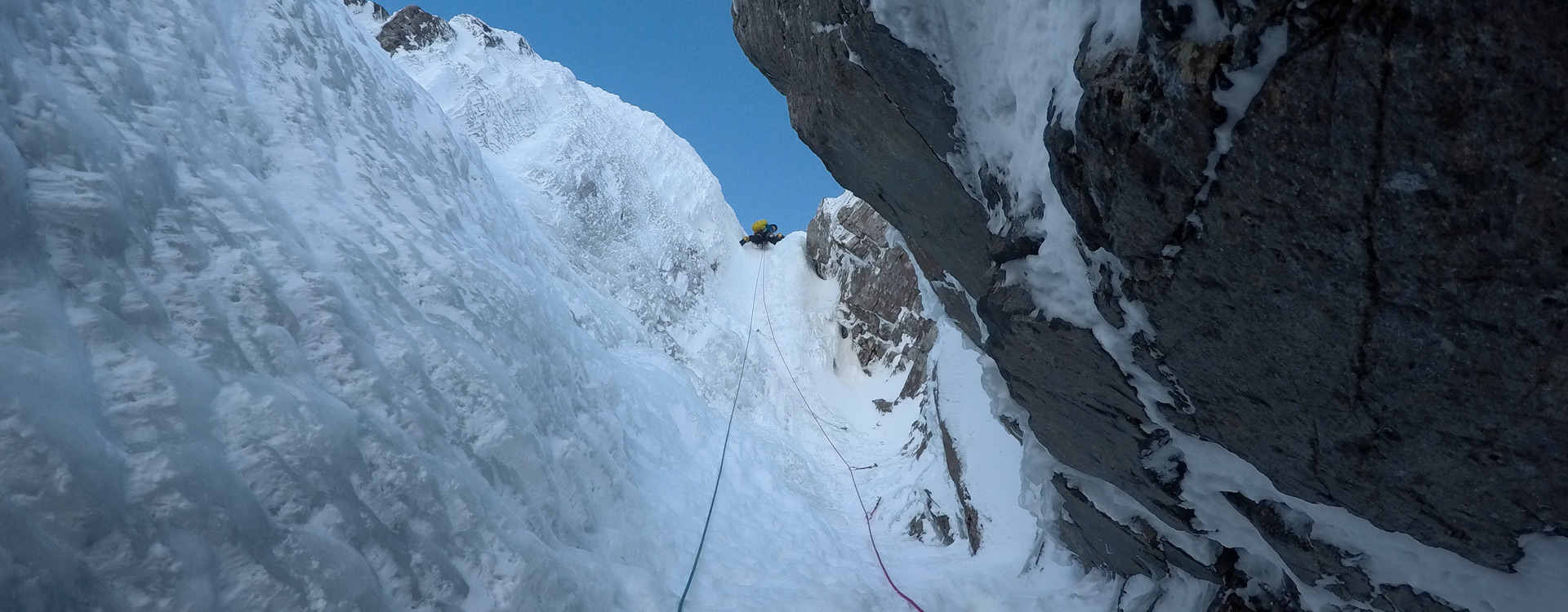 Climbing Point Gully (V, 5) - March